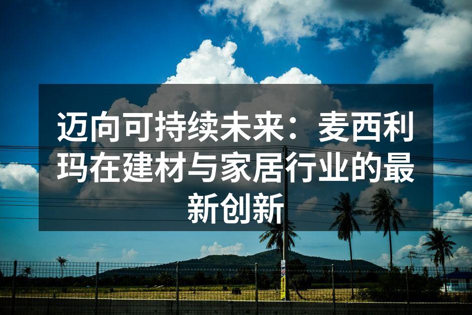 麦西利玛推出的新型环保建材